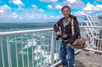 Tony on the Oosterschelde Storm Surge Barrier